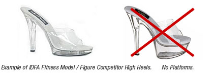IDFA Approved Shoes for Figure and Fitness Models